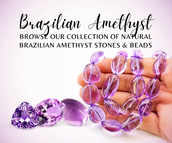 Natural Brazilian Amethyst Gemstones & Beads